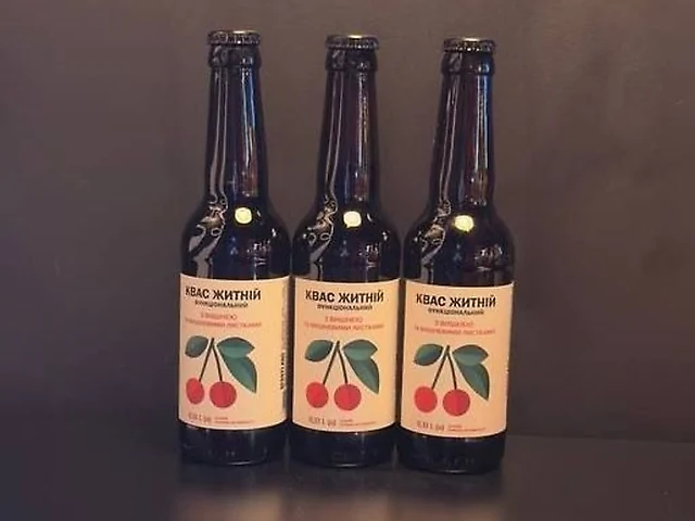 Крафтовий житній квас з вишнею та вишневими листками від BerryLand