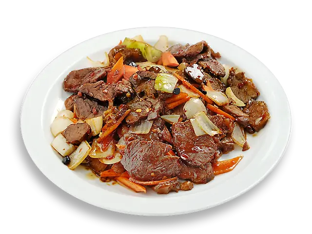 76 Смажена яловичина по-китайські (гостра)