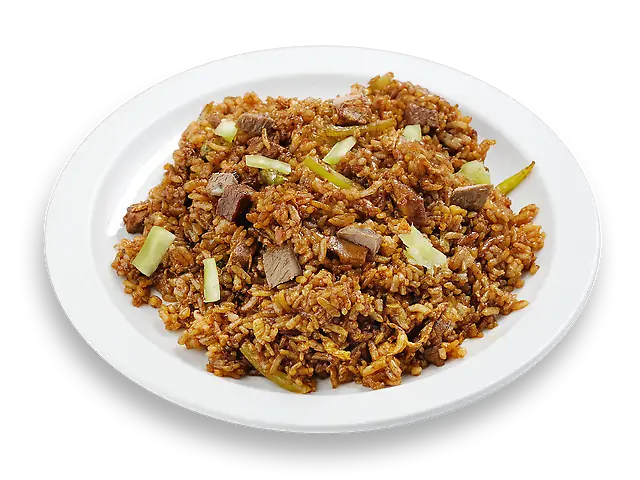 129  Смажений рис з яловичиною і яйцем в соєвому соусі