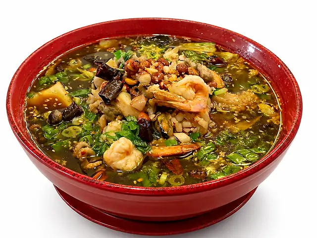 85 Тушковані морепродукти з овочами(гострі)