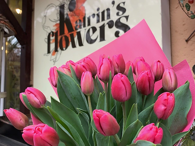 Букет рожевого тюльпану