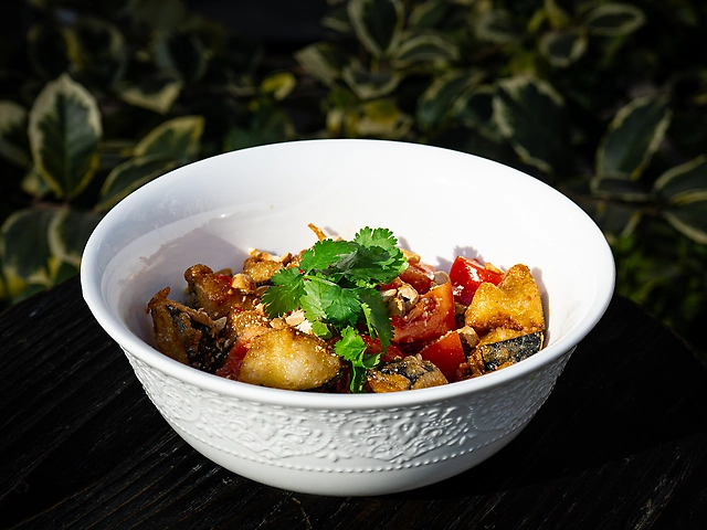 Салат з хрустких баклажанів