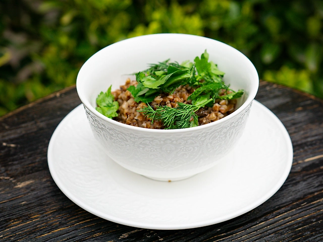 Гречана каша з грибами