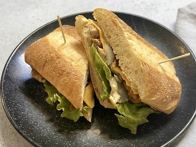 Сендвіч з куркою та соусом цезар