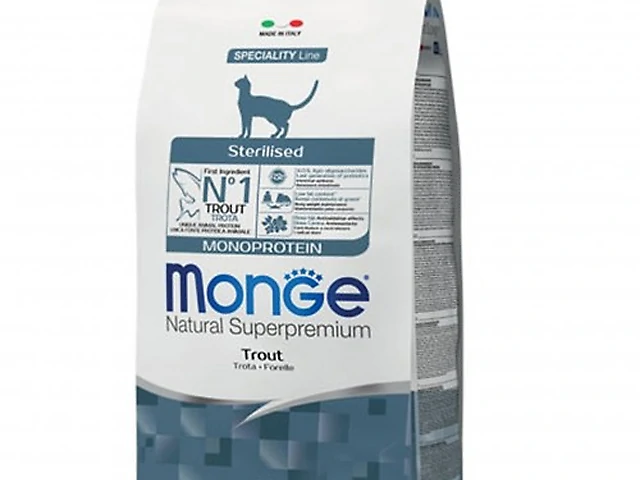 НА ВАГУ. Monge Cat MONOPROTEIN Sterilised (Форель)