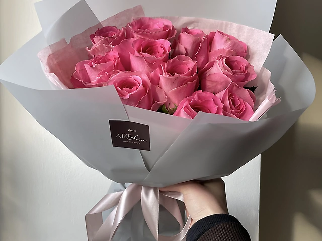 Монобукет рожевих троянд