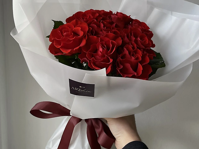 Монобукет червоних троянд
