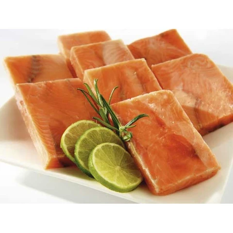 Лосось шматки б/ш с/м вага.