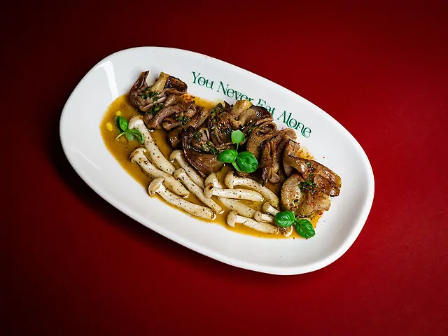 Язик гриль з шімеджі