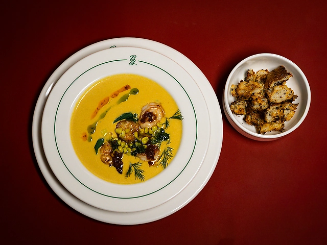 Біск з креветками