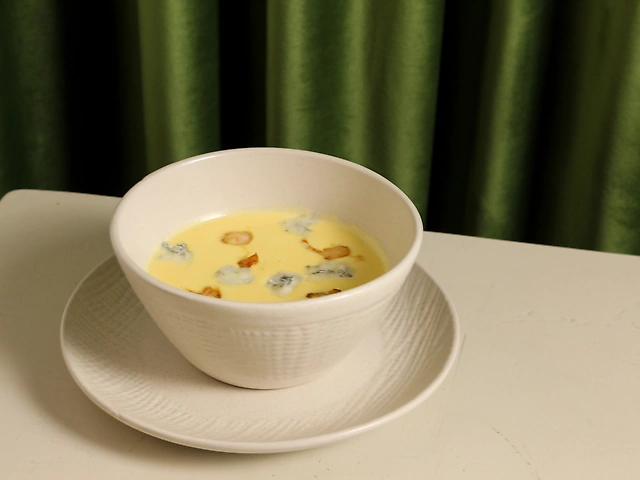 Сирний крем-суп з креветками