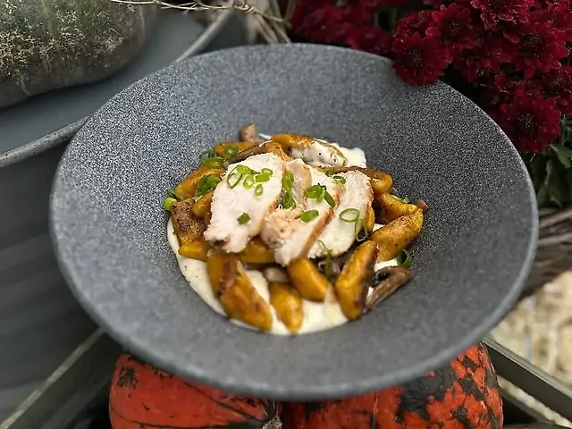 Гарбузові ньоки з індичкою