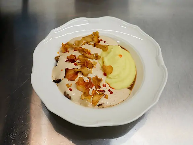 Бефстроганов з пюре, Бефстроганов з кремом із цвітної капусти