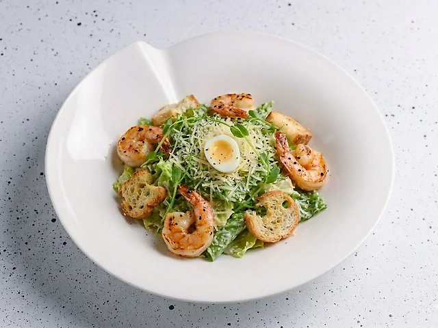 Салат Цезар з креветками