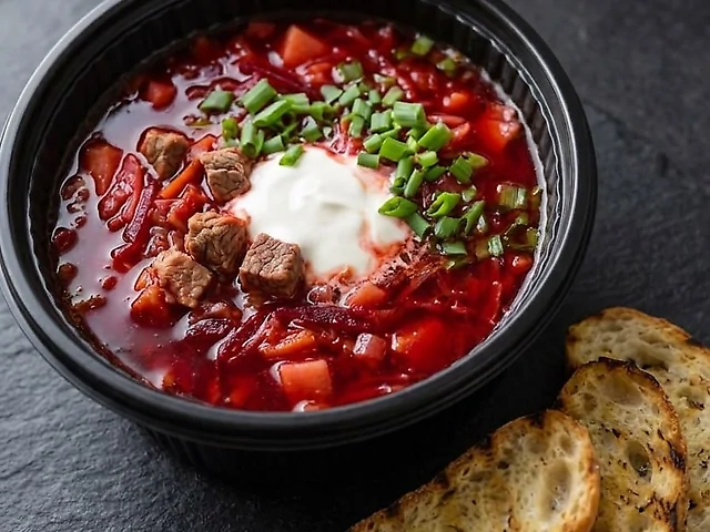 Борщ з телятиною