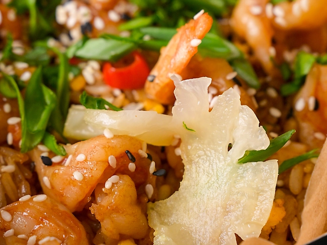 Рис пан Азія з креветками