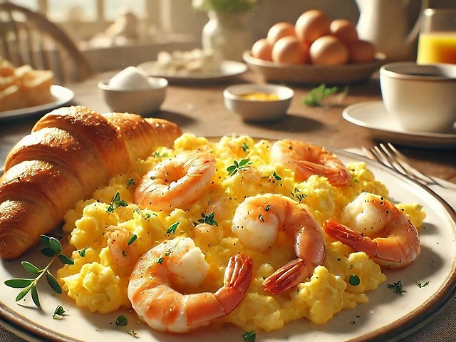 Скрембл з креветками