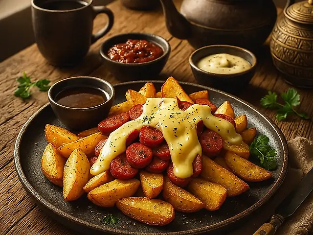 Картопляні діпи з ковбасками