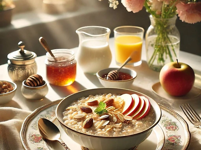 Вівсянка з фруктами та медом