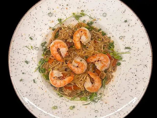 Локшина яєчна Тонкацу з креветкою