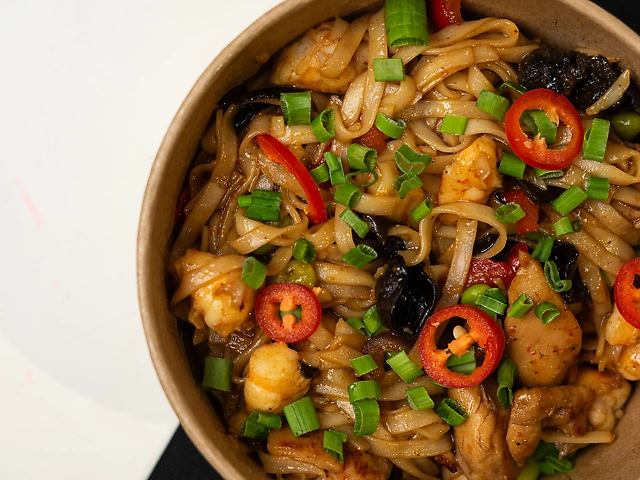 Хурасаме з куркою та креветками