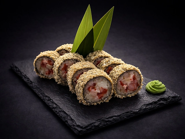 ТЕПЛИЙ РОЛ З ЛОСОСЕМ