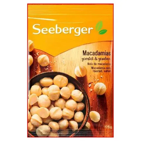 Макадамія Seeberger піджарені,підсолені, ядра 125г (43472)