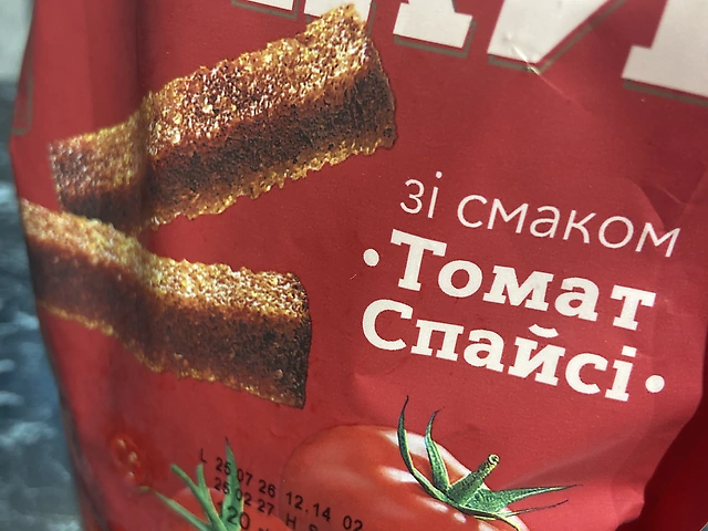 Гренки с вкусом томат спайсі