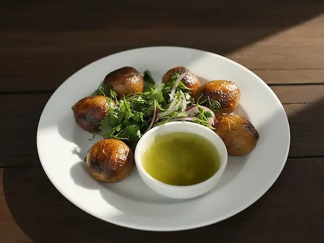 Картопля на мангалі з часником