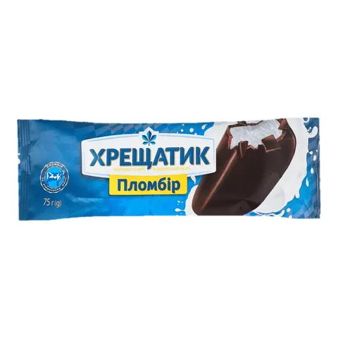 Морозиво Хрещатик пломбір в глазурі , 75 г (30099)