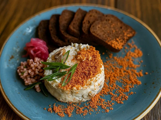 Форшмак з ботаргою та пряним яблуком