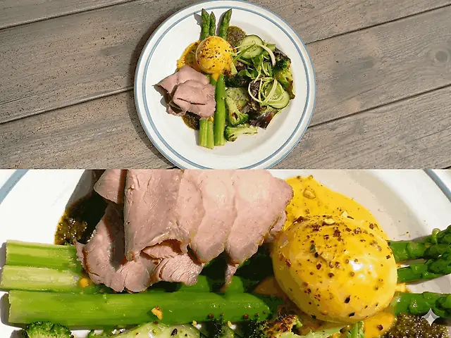 Спаржа з ростбіфом