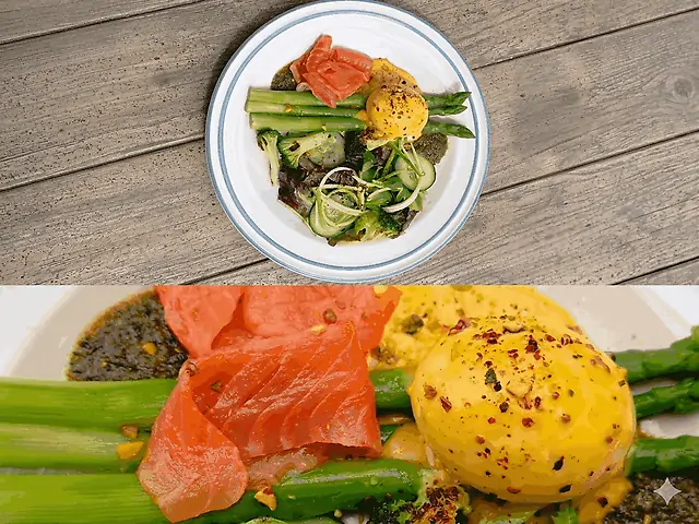 Спаржа з димним лососем