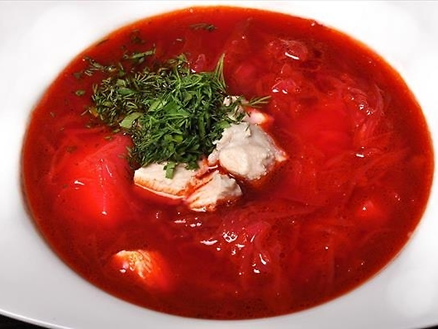 БОРЩ З М'ЯСОМ КУРЧА