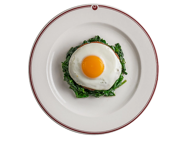 Біфштекс зі шпинатом