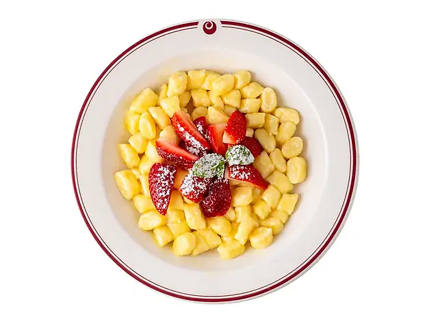 Лениві вареники з фруктами