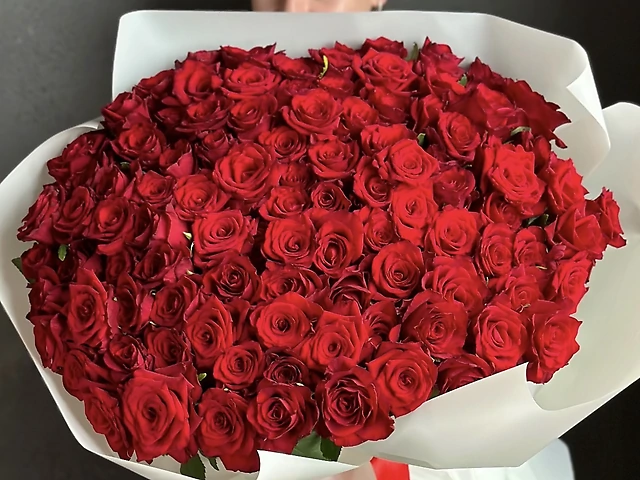 101 червона троянда