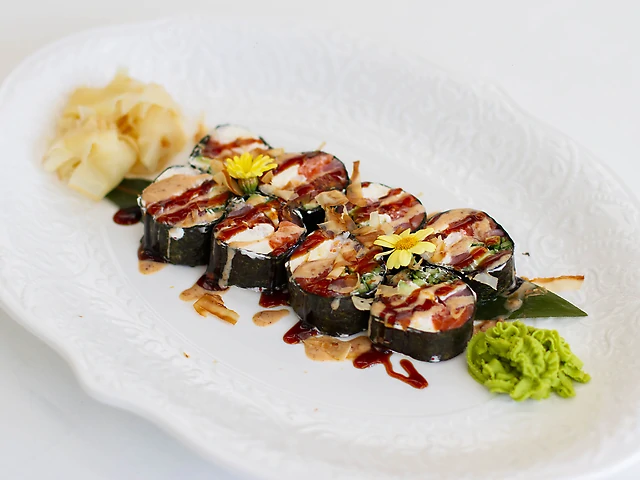 Рол без рису тунець-лосось