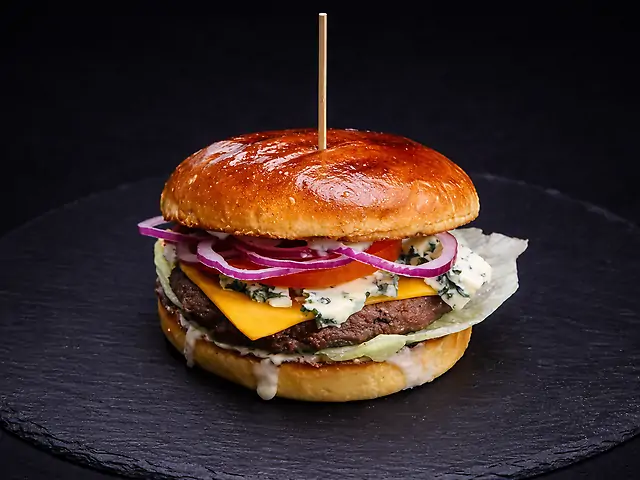 Blue cheese burger