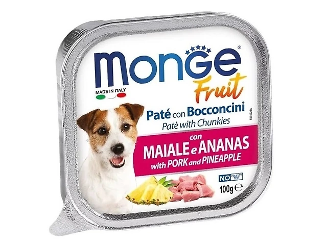 MONGE DOG WET Fruit Pork&Pineapples паштет, свинина за ананасом 100гр