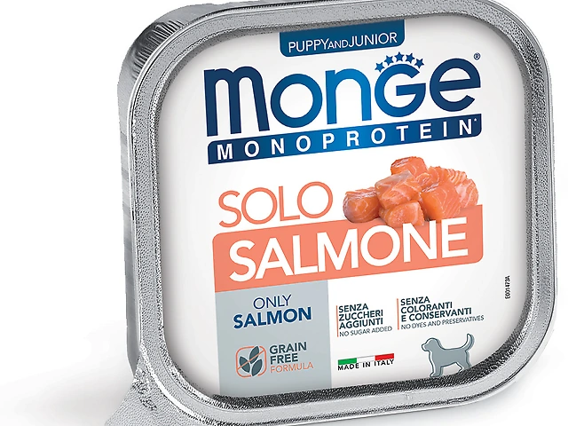 MONGE DOG WET Puppy and Junior Monoprotein Solo Salmon паштет, лосось 150гр