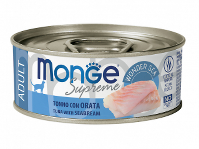 Monge Supreme Adult Cat, тунець та морським лящем 80 гр.