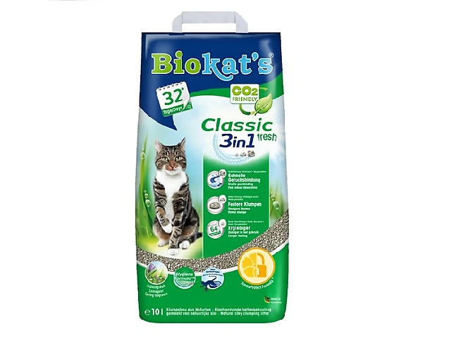 Biokats CLASSIC FRESH бентонітовий наповнювач (bentonite cat litter)
