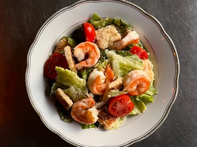 Салат Цезар з лангустином