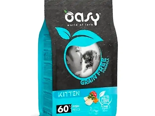 OASY GRAIN FREE FORMULA з білою рибою,яблуком та гарбузом для кошенят