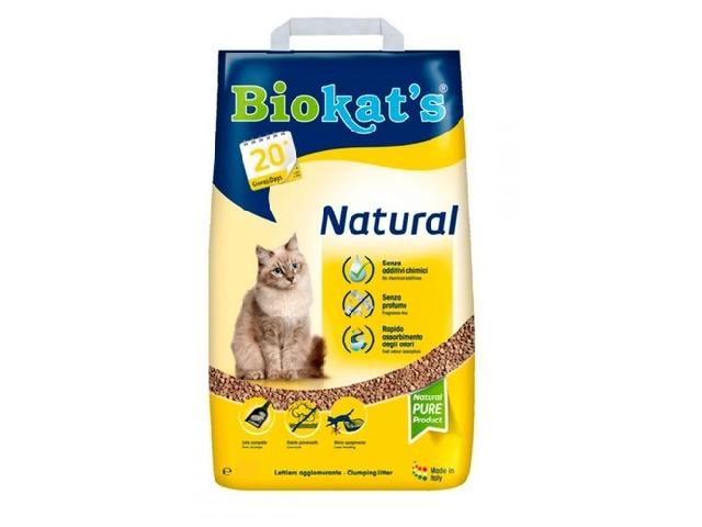 Biokats NATURAL бентонітовий наповнювач (bentonite cat litter), Biokats NATURAL бентонітовий наповнювач (bentonite cat litter), 5кг