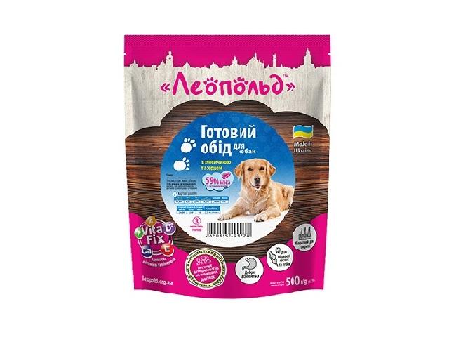 Пауч для собак з яловичиною та серцем / Dog pouch with beef and heart, 500gr