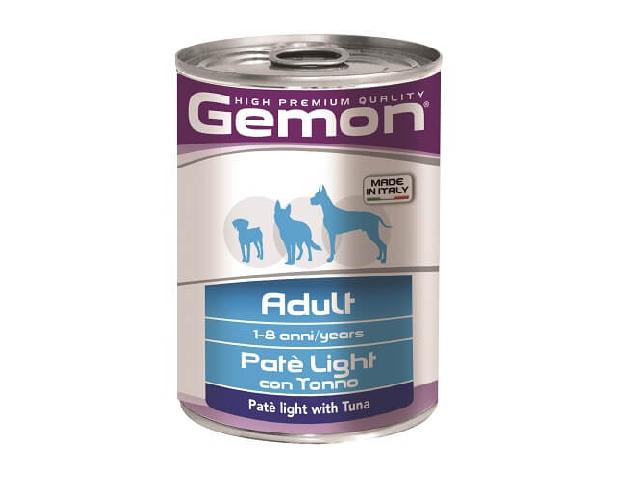 Название позиции :  GEMON WET DOG ADULT LIGHT Pate with Tuna, дієтичний паштет з тунцем, 400g