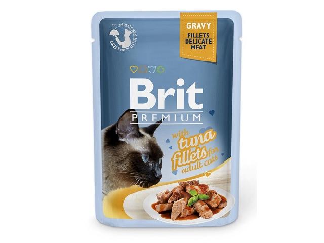 Brit Premium Cat pouch with tuna, філе тунця в соусі, 85g