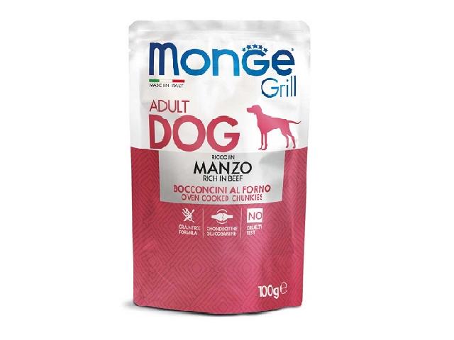 MONGE DOG GRILL pouch with beef in jelly, пауч яловичина в желе, 100g